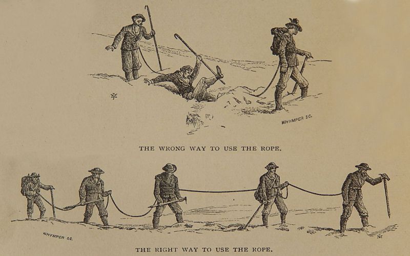 L'uso corretto della corda secondo Edward Whymper