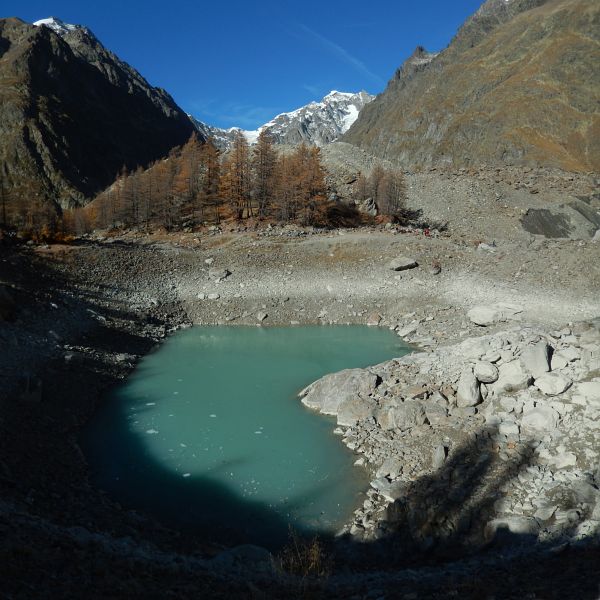 Lago del Miage, sub-bacino 1 - novembre 2014 - Foto di Gian Mario Navillod.
