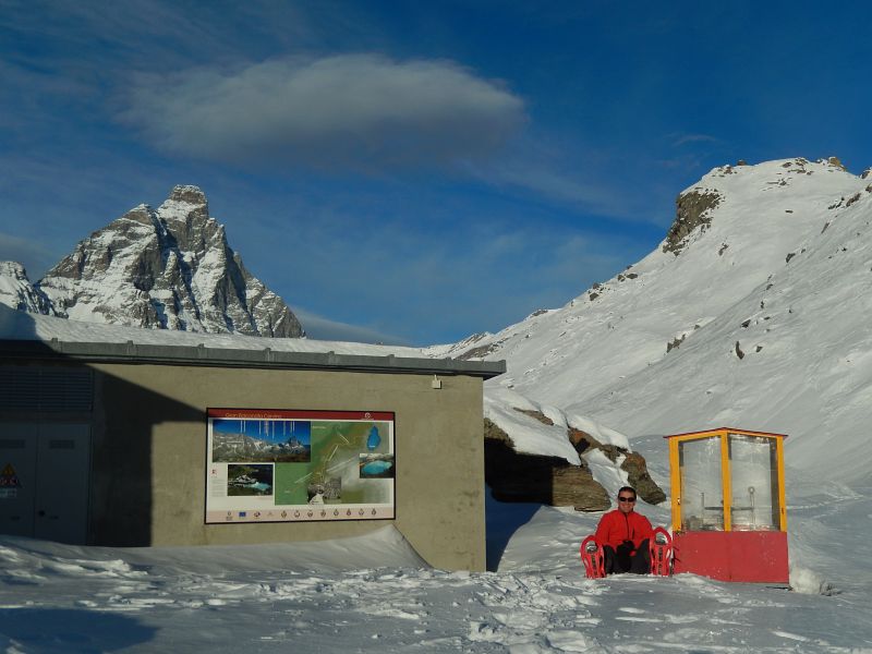 Ecomuseo del Vertice dalla pista per le ciaspole del Tour di Mande di Valtournenche - Foto di Gian Mario Navillod.