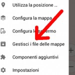 Tap su Gestisci i file delle mappe