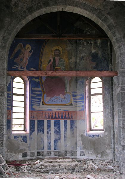 Abside della cappella del complesso minerario di Colonna - Foto 2004 di Gian Mario Navillod.