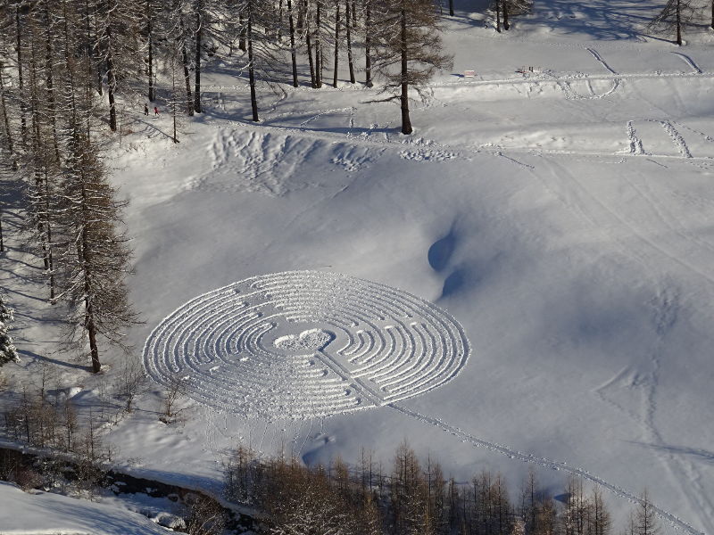 Il labirinto di San Valentino a Chamois - Foto di Gian Mario Navillod.