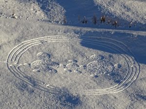 Il labirinto di Natale 2020 di Chamois - Foto di Gian Mario Navillod.