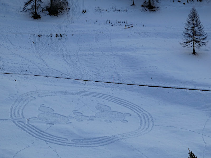 Il labirinto di Natale 2022 di Chamois - Foto di Gian Mario Navillod.