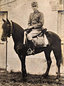 Il nonno carabiniere a cavallo nella I guerra mondiale.