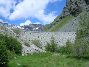 Sezione in pietra della diga di Cignana (Valtournenche) - Foto di Gian Mario Navillod.