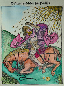 La conversione di San Paolo (Cronache di Norimberga 1493) - Foto di Gian Mario Navillod.