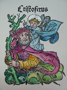 San Cristoforo (Cronache di Norimberga 1493) - Foto di Gian Mario Navillod.